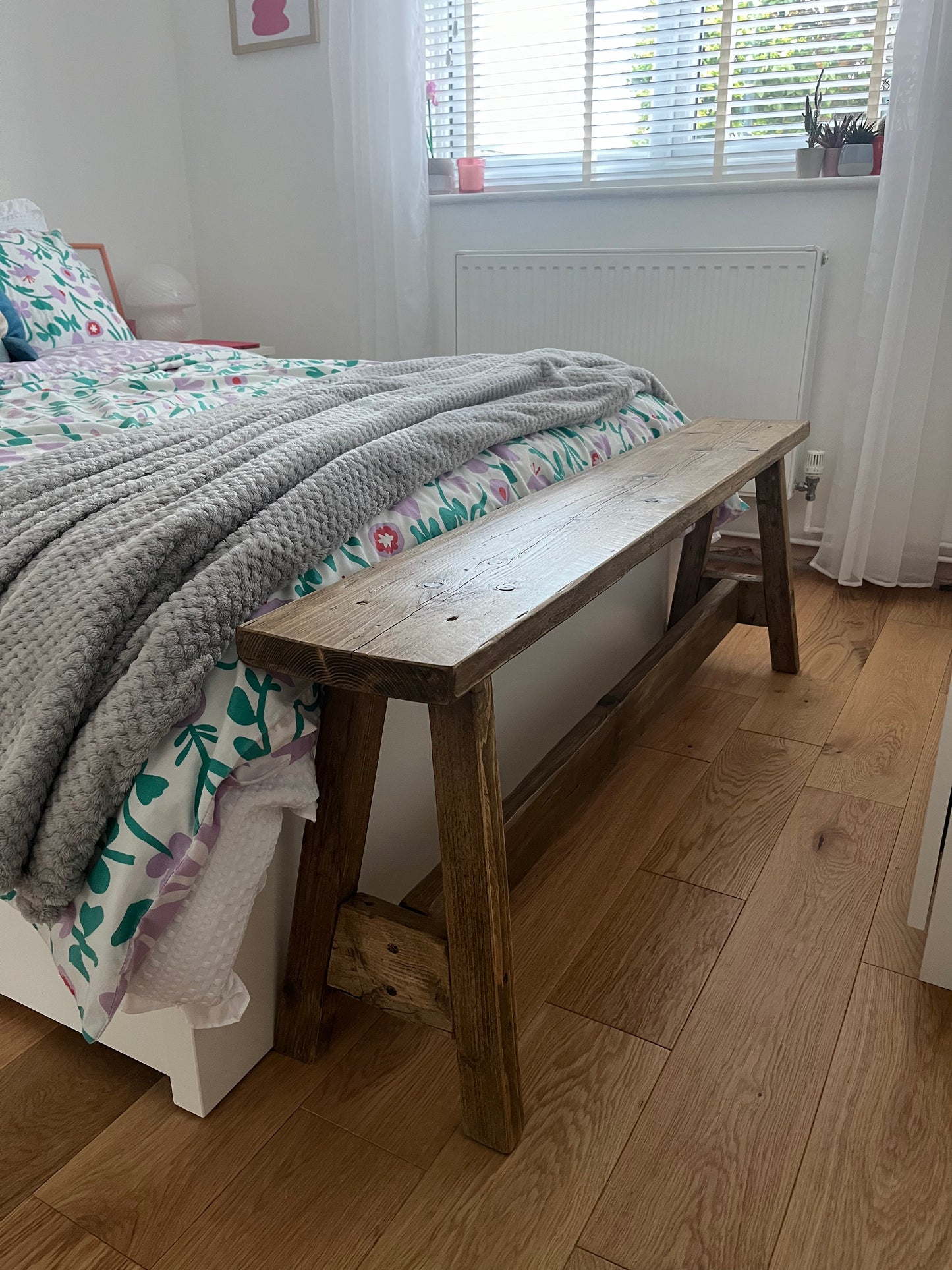 Beautiful Handmade Rustic End of Bed Bench