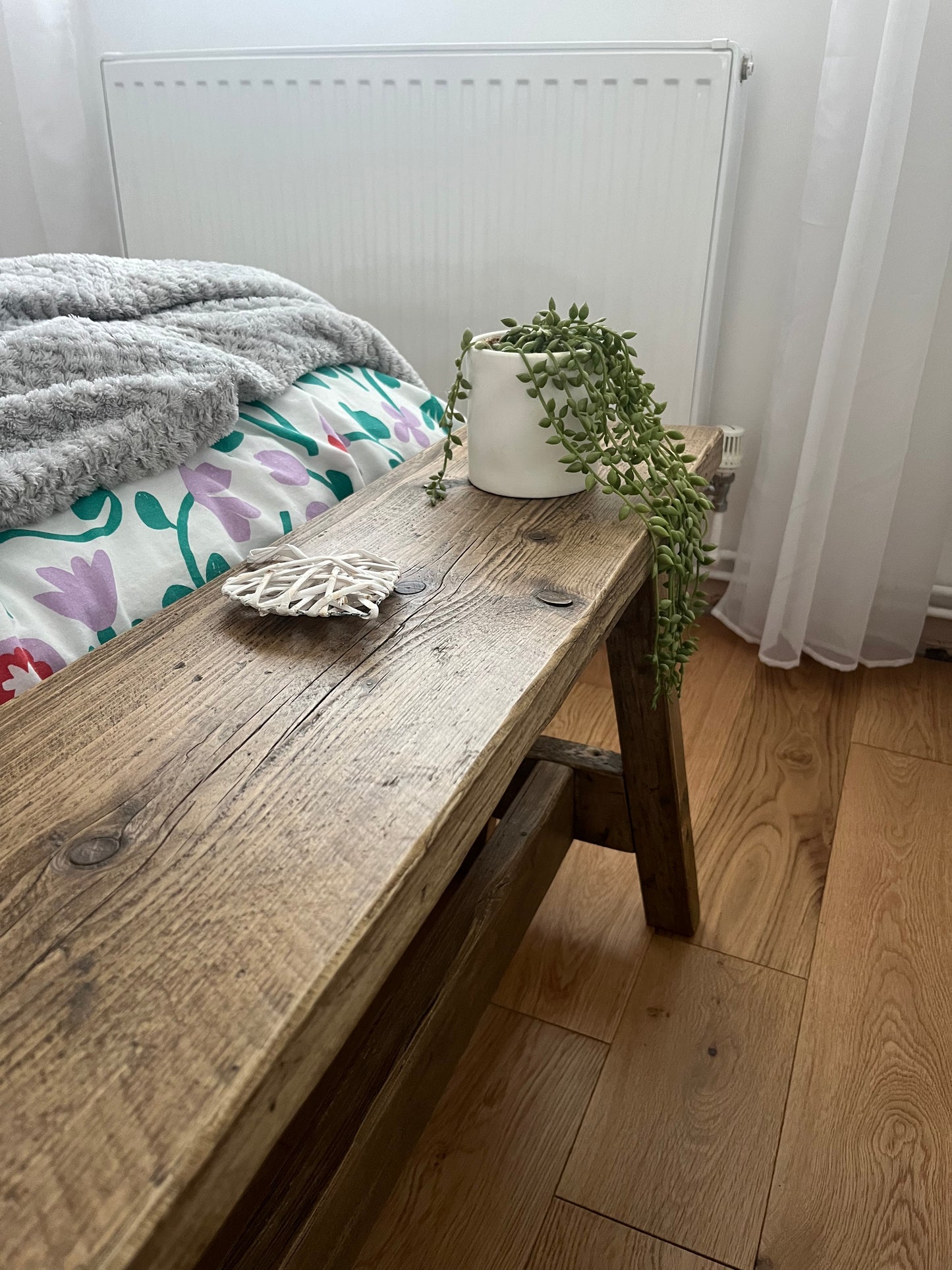 Beautiful Handmade Rustic End of Bed Bench