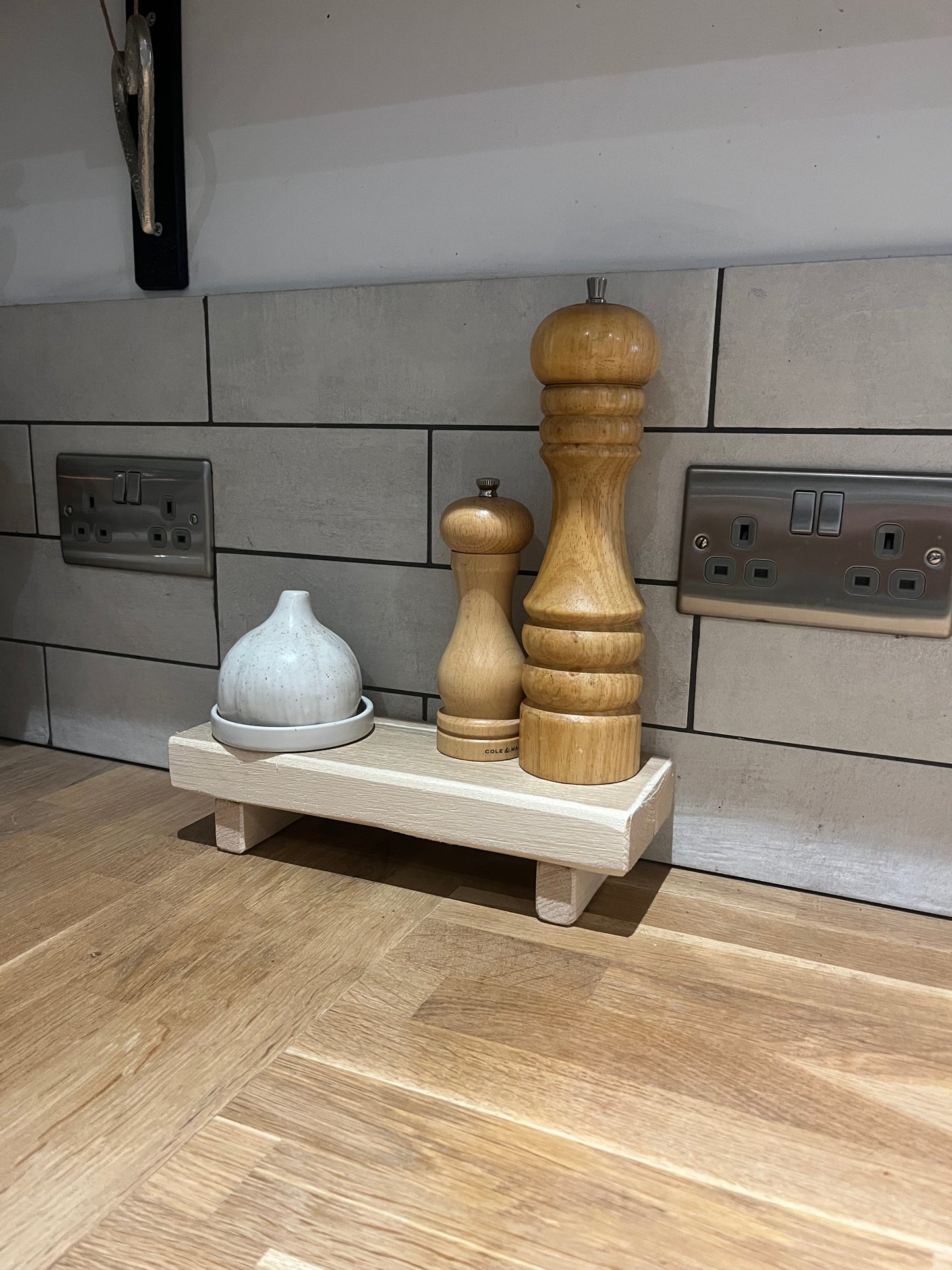 Rustic Low Worktop Display Shelf