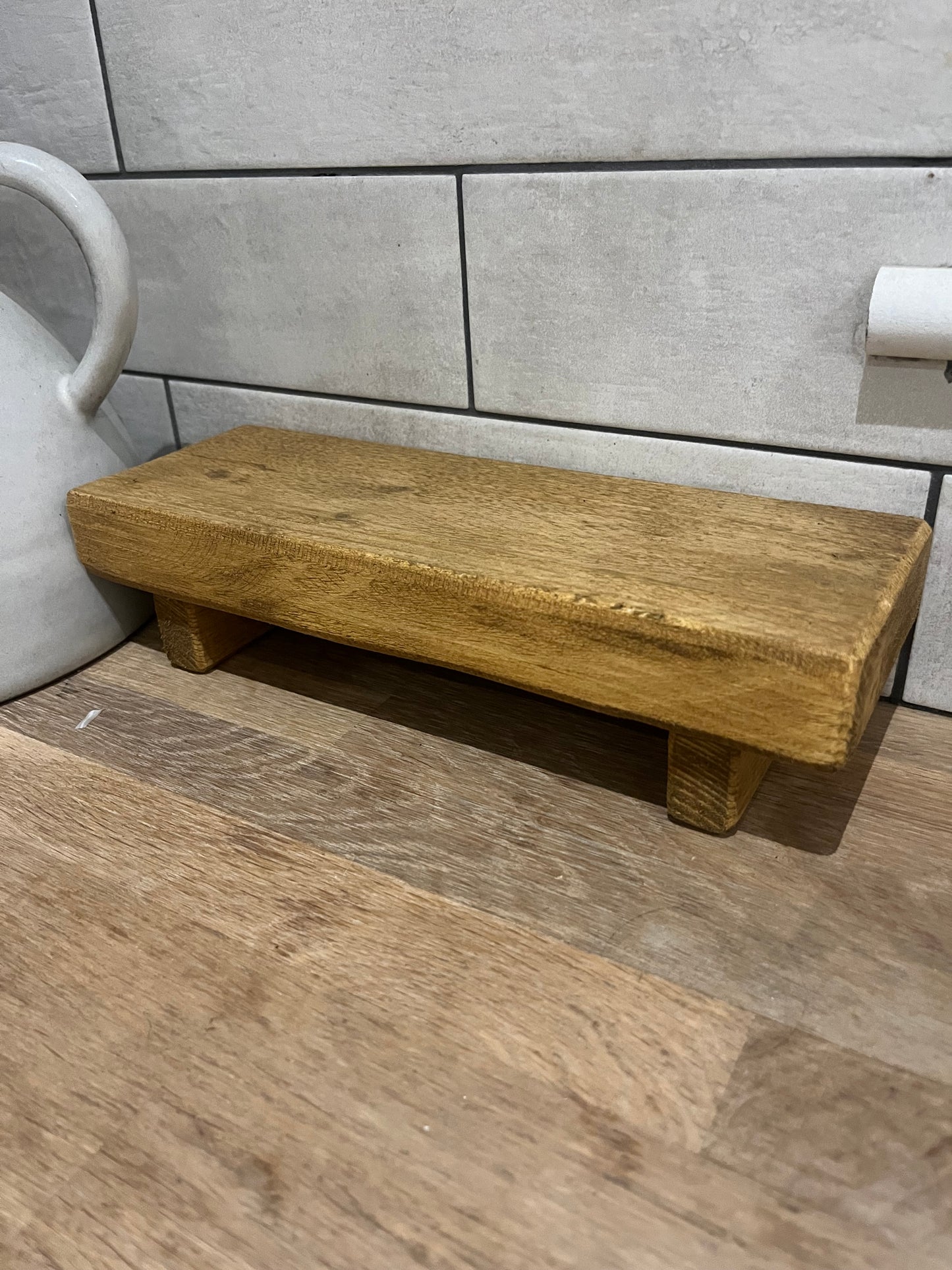 Rustic Low Worktop Display Shelf