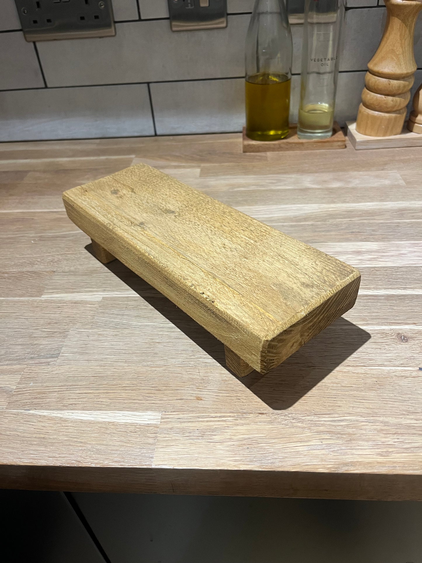 Rustic Low Worktop Display Shelf