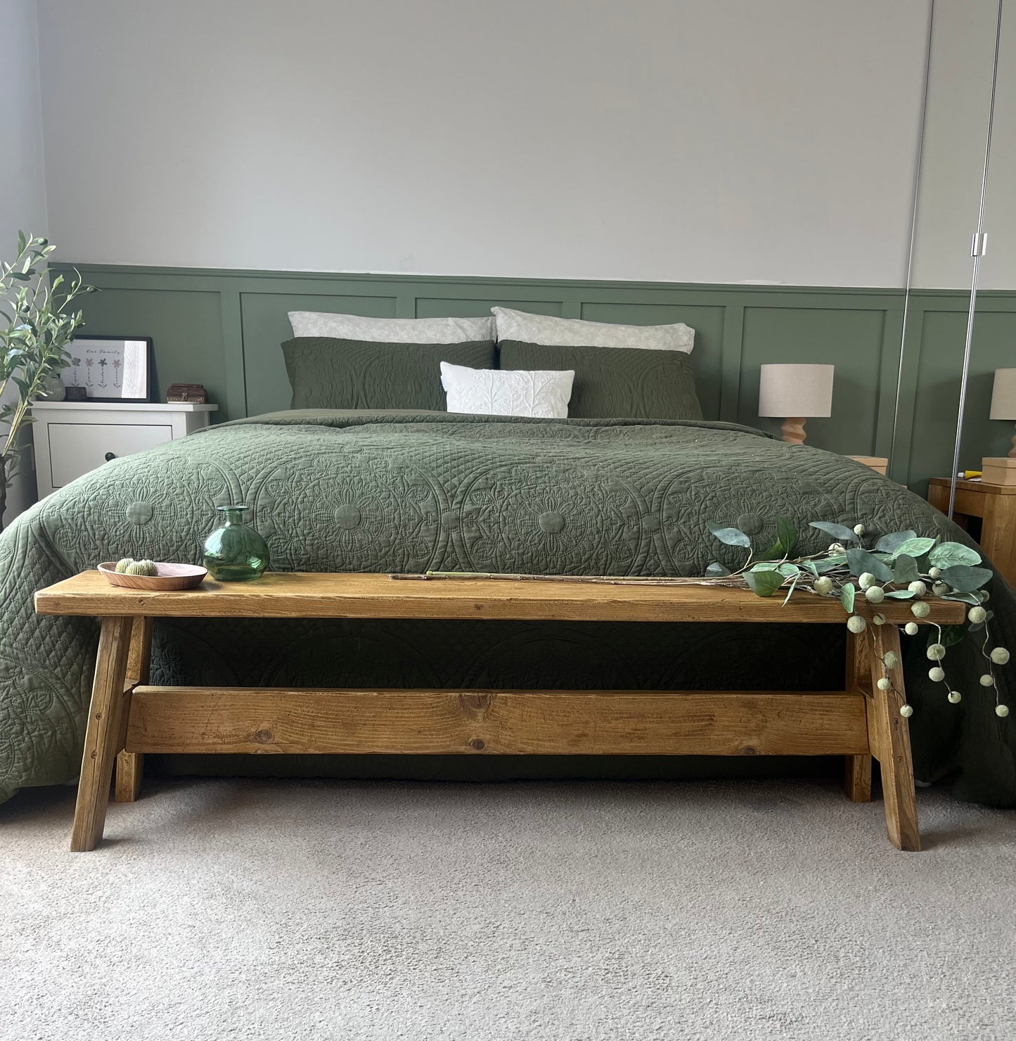 Beautiful Handmade Rustic End of Bed Bench