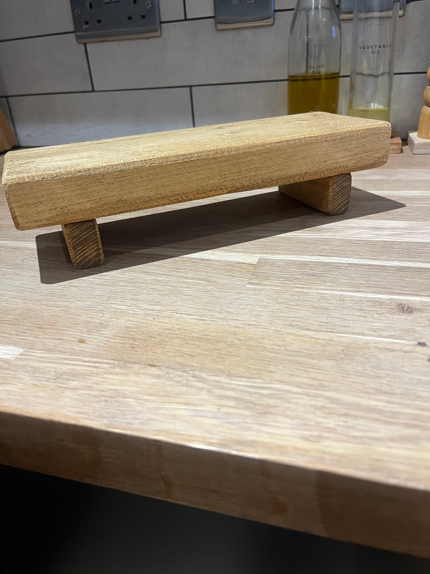 Rustic Low Worktop Display Shelf