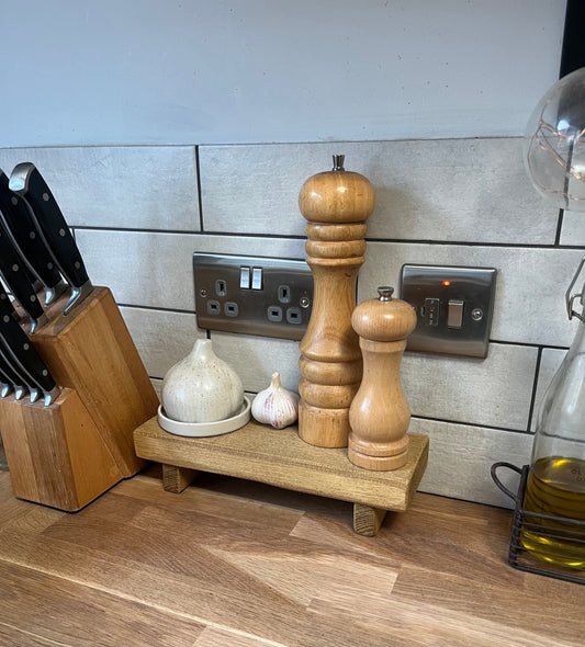 Rustic Low Worktop Display Shelf
